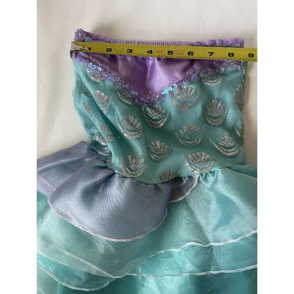 Disney Store Little Mermaid Ariel Dress Skirt Halloween Costume Sz 4 4T - Picture 7 of 8